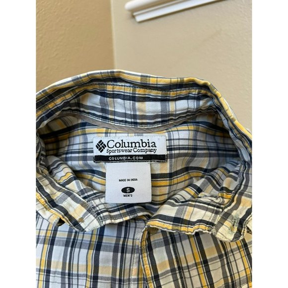 Columbia Men's Shirt Short Sleeve Plaid Hiking Button-Down Size Small - Picture 4 of 4